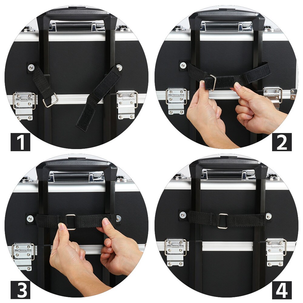 Yaheetech Kosmetikkoffer Friseurkoffer Pilotenkoffer schminkkoffer Beautycase 60 L - 4 Räder - schwarz