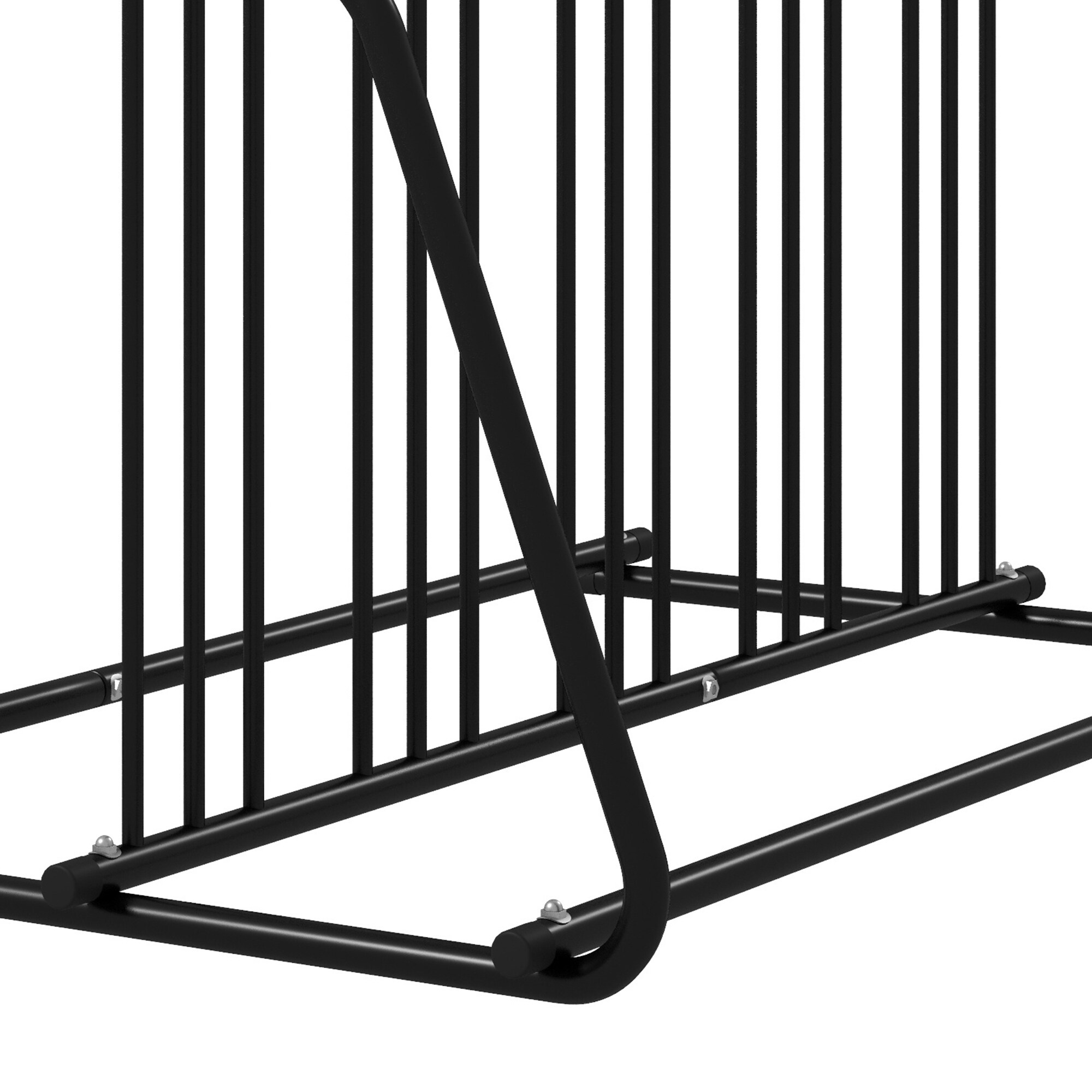 DURHAND Fahrradständer mit Platz für 6 Fahrräder schwarz 155L x 100B x 75H cm