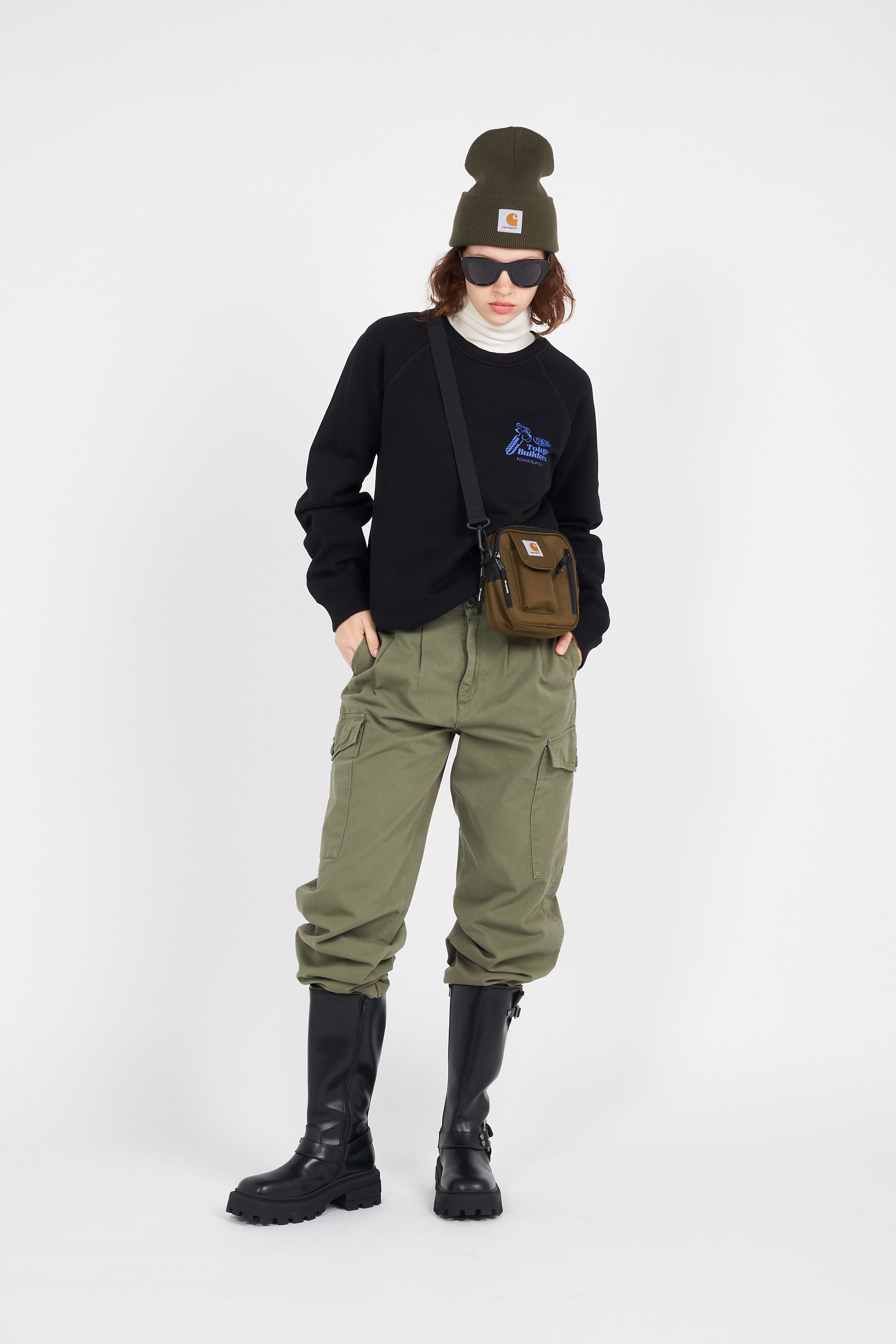 EDWIN Pull Tokyo Builders Sweat Noir
