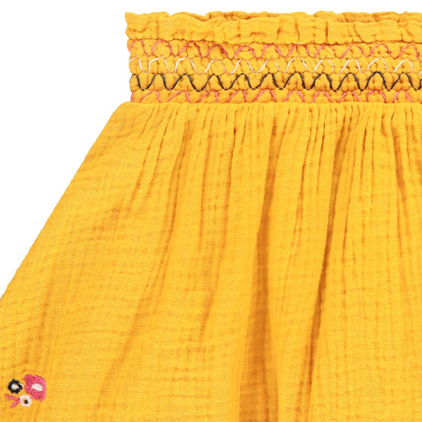 Jupe jaune à fleurs pour enfant fille - Jaune