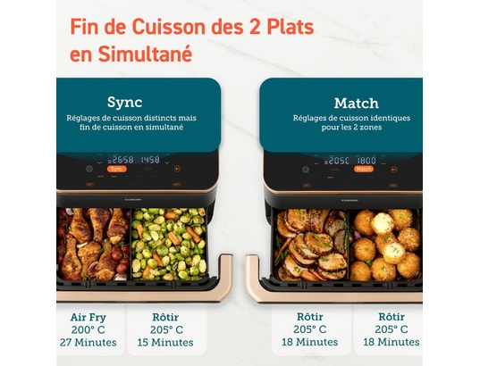 COSORI - Friteuse à air chaud Dual Blaze Twinfry Chef Edition