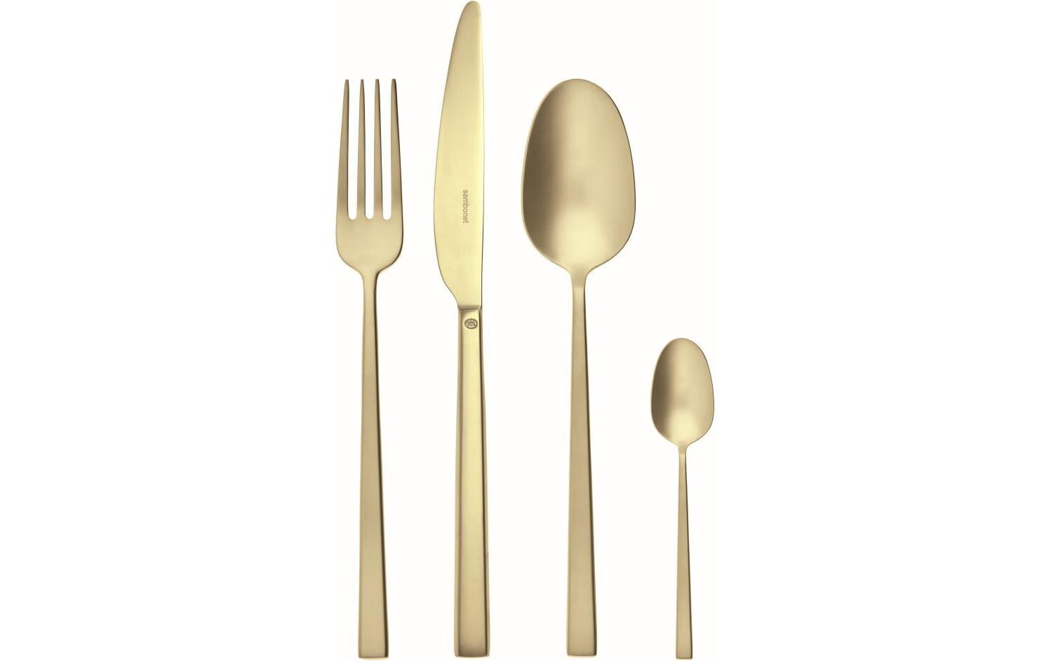 Besteck-Set Rock 24-teilig, Champagner<br>24-teiliges Tafelbesteck Set