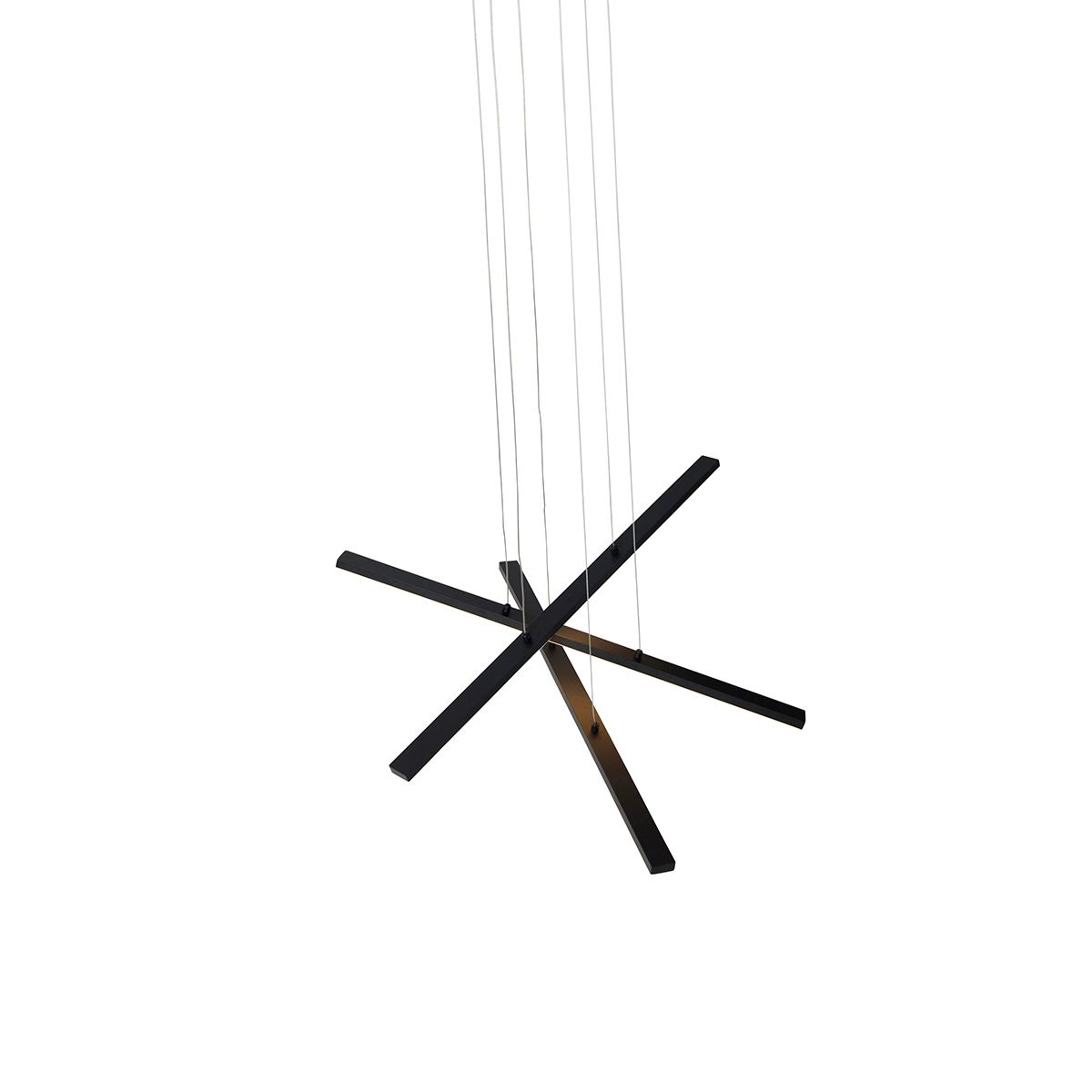 Hanglamp zwart incl. LED 3-staps dimbaar 3-lichts - Jolanta