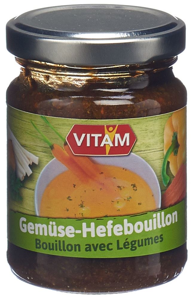 VITAM Hefebouillon Paste mit Gemüse glutenfrei Glas 150 g
