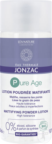 Eau Thermale Jonzac Pure Age Lotion Poudrée Matifiante Bio Peaux Adultes À Imperfections 150ml