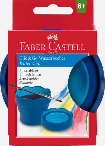 Faber-Castell Wasserbecher Clic&Go blau
