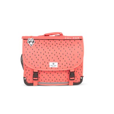 Cartable maternelle réversible Tutti Frutti - 35 cm - 1 compartiment - rouge - Pol Fox