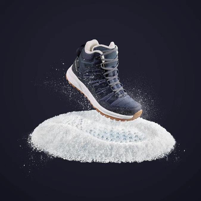 Decathlon Quechua - Botas de caminhada femininas Quechua SH100 X-Warm impermeáveis de cano médio