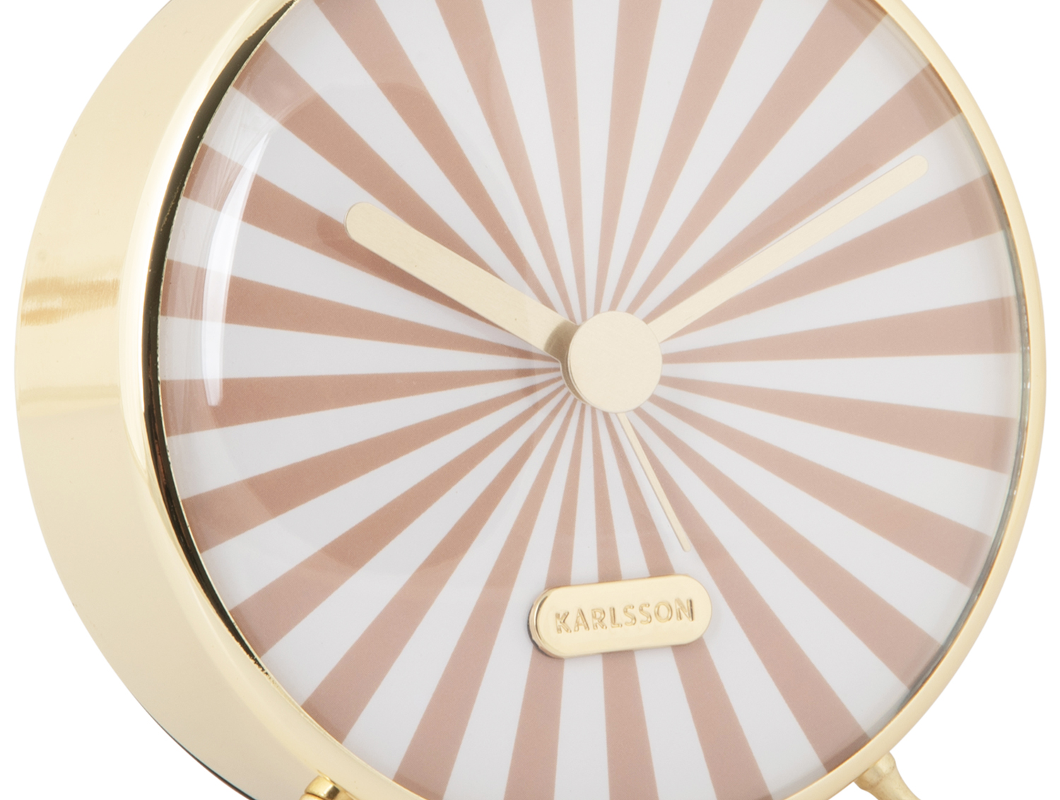 Alarm clock Candy Swirl soft brown & white