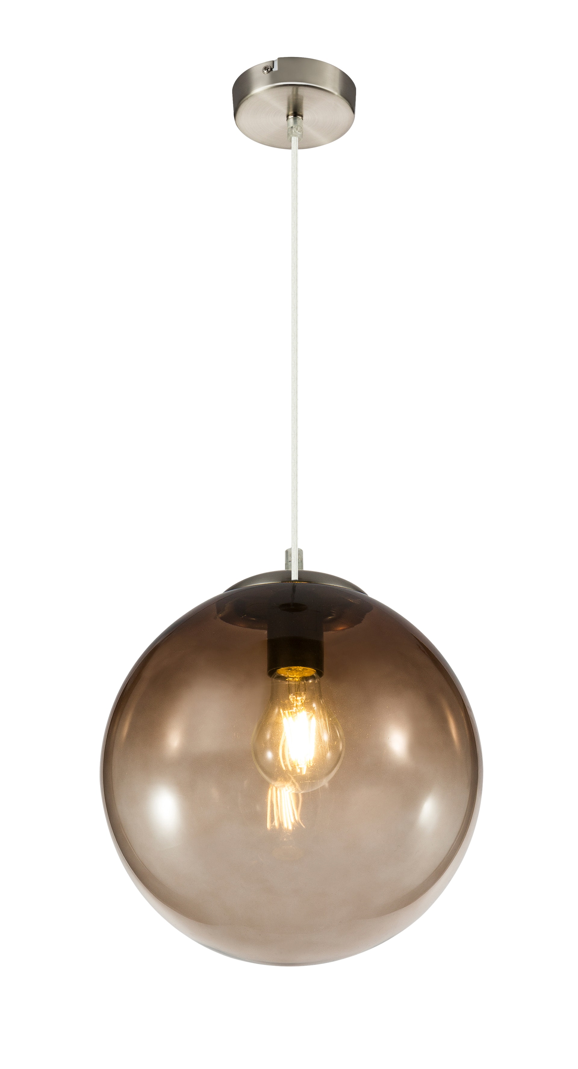 GLOBO Retrofit Pendelleuchte VARUS 30 cm chromfarbig