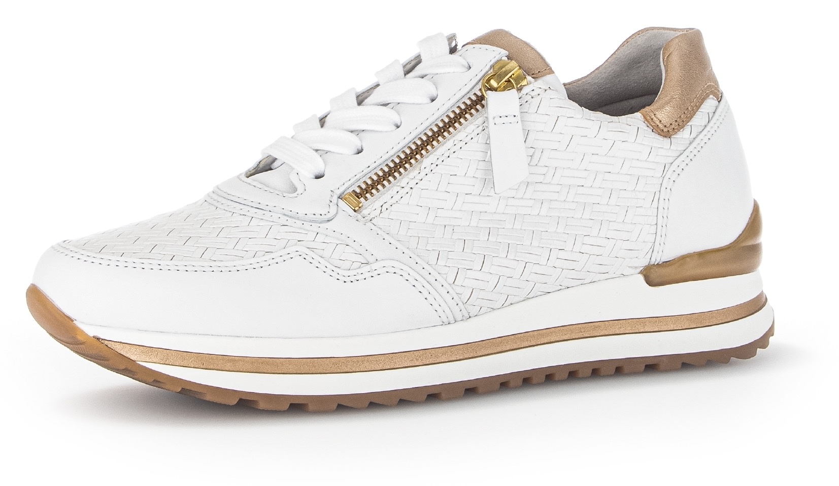 Gabor Keilsneaker »TURIN«  , Freizeitschuh, Halbschuh, Schnürschuh mit schönen Metallic-Details