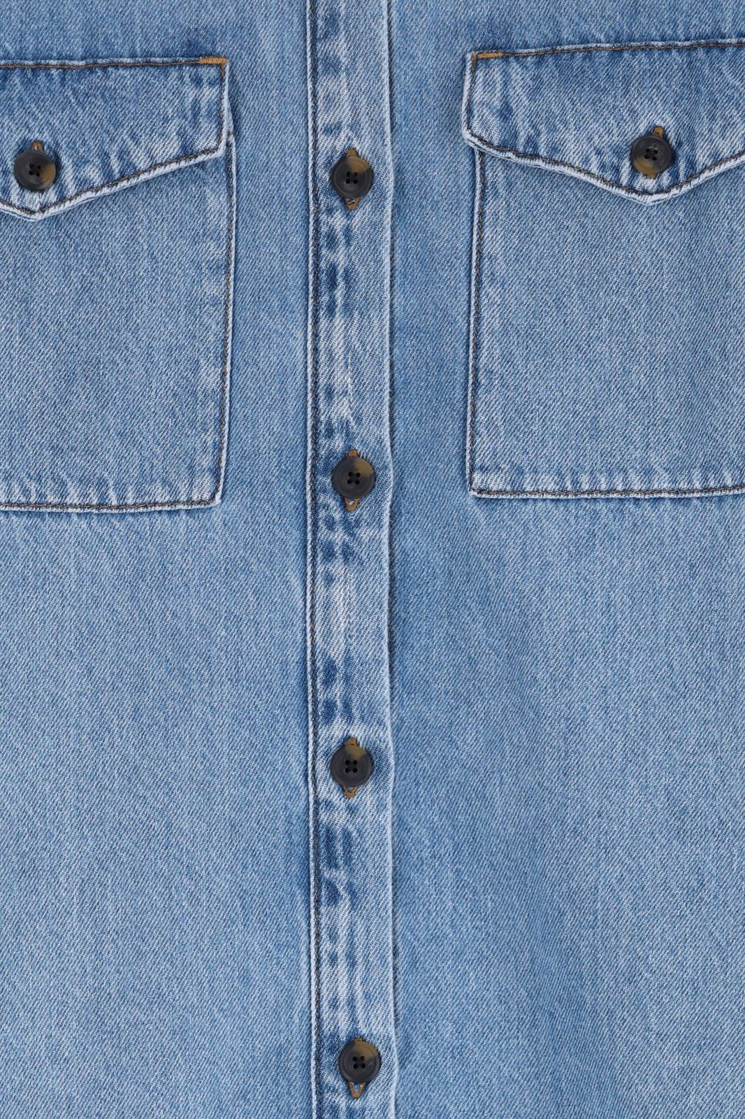 Lichtblauwe denim blouse