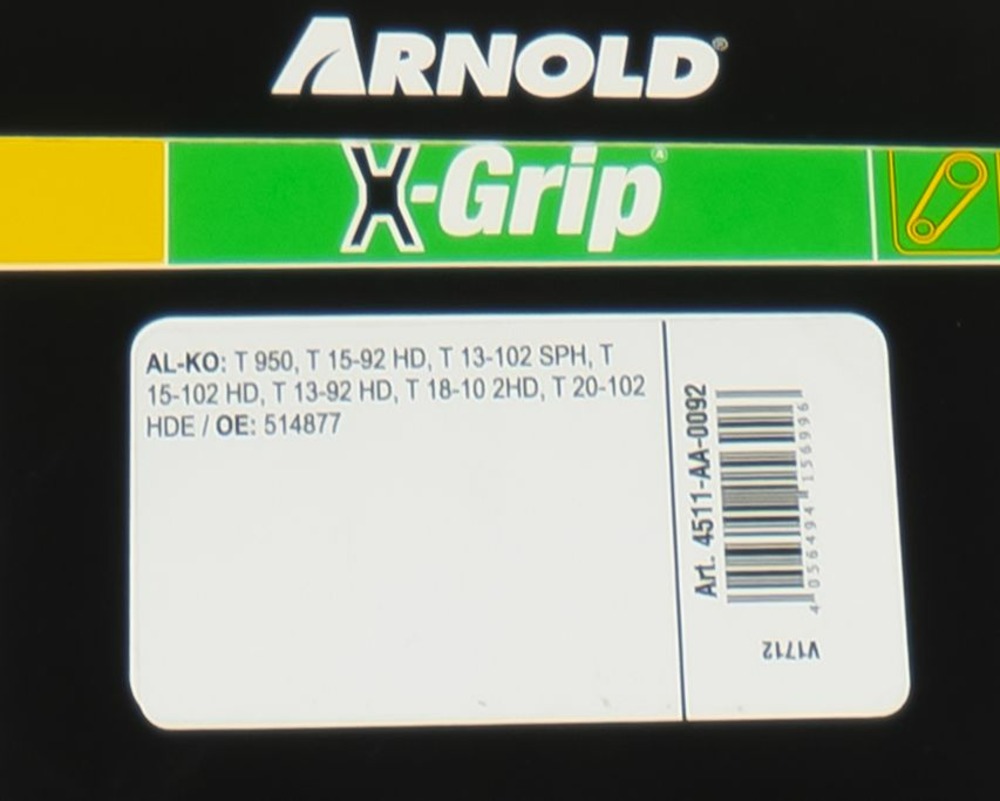 Courroie hexagonale x-grip de type aa 92