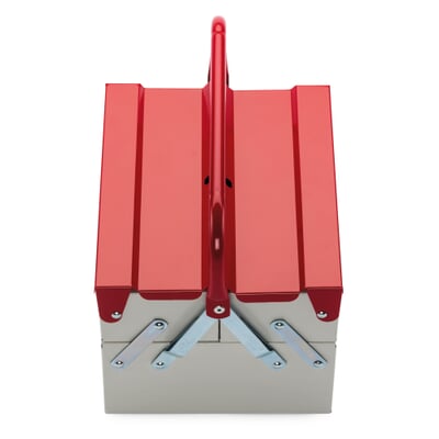 Utensilienbehälter Plus, Lichtgrau RAL 7035 / Feuerrot RAL 3000