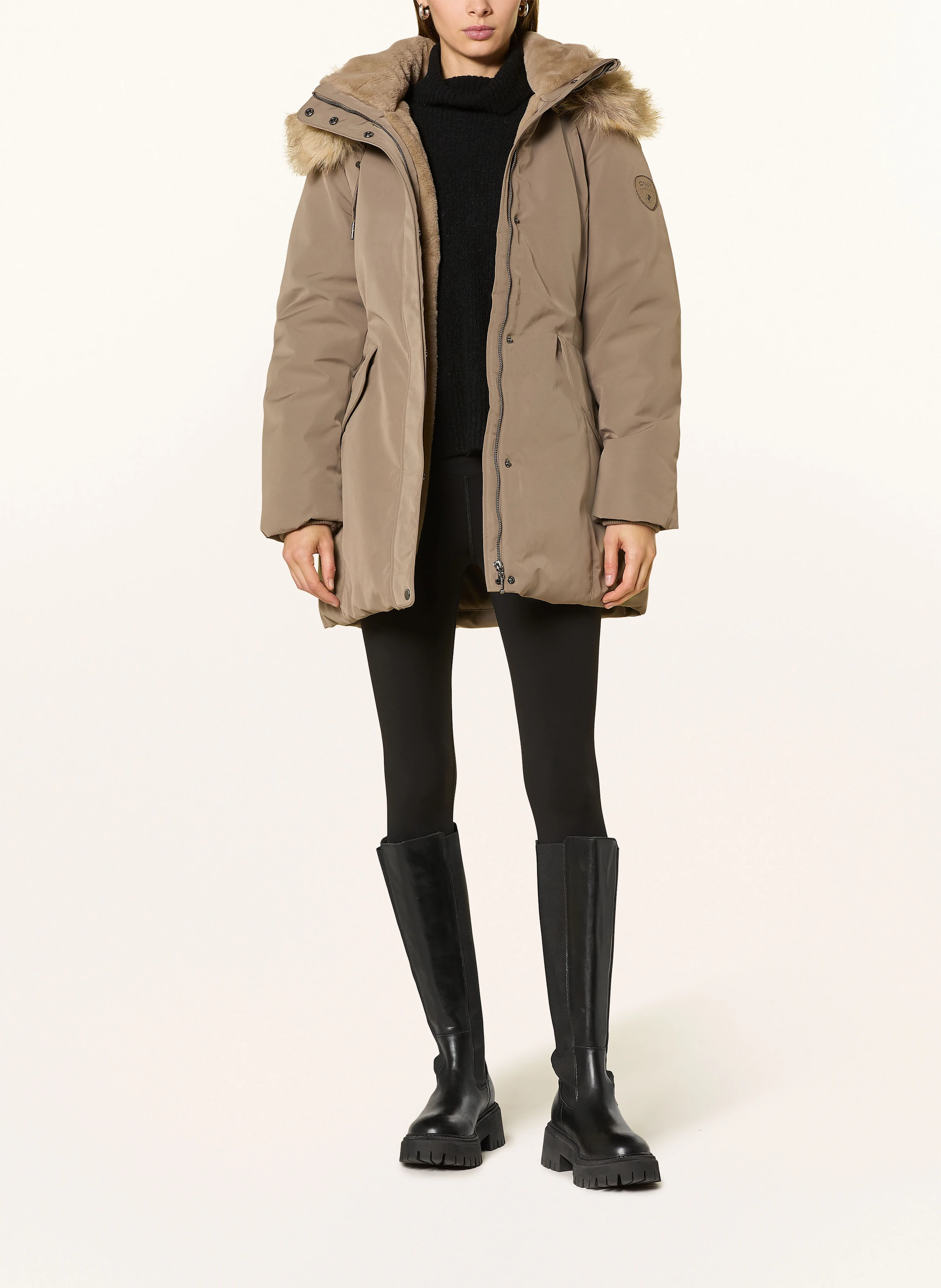 ONLY Parka mit abnehmbarer Kapuze und Kunstfell