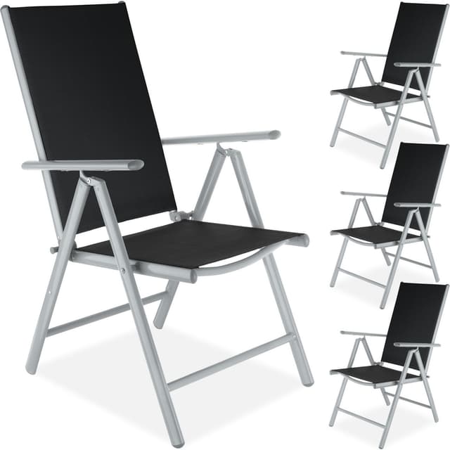 Klapstol i aluminium 4 stk.