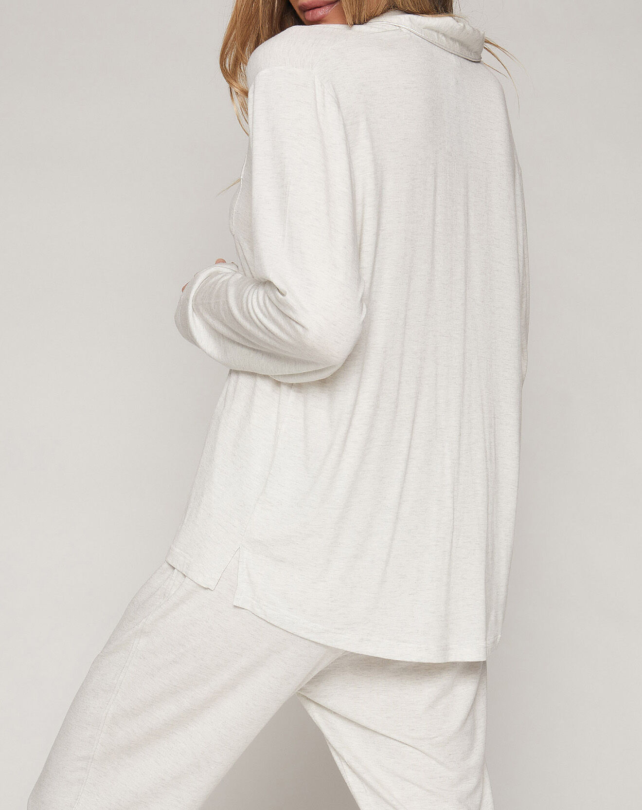 Admas Classic Pyjama T-Shirt Manches Longues & Pantalon jasper gris