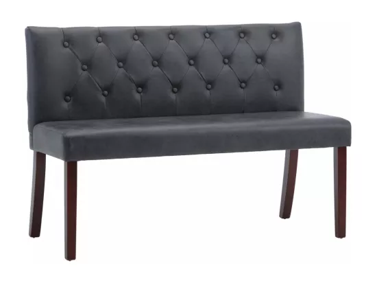Banc 120 cm Gris Similicuir daim