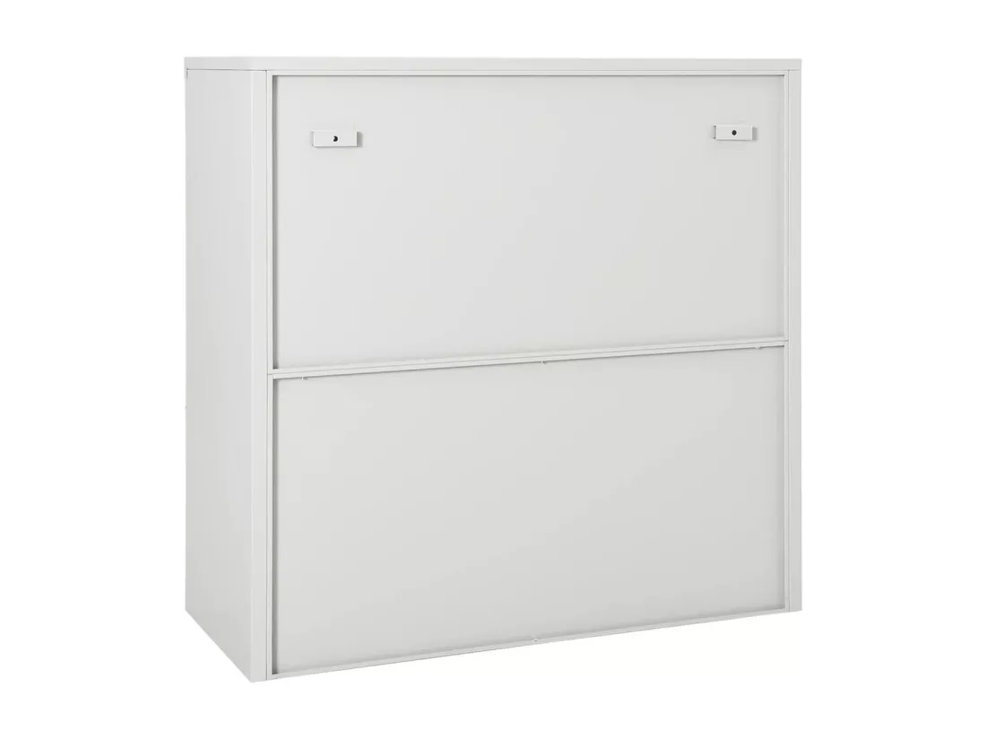 Armoire à portes coulissantes Gris clair 90x40x90 cm Acier