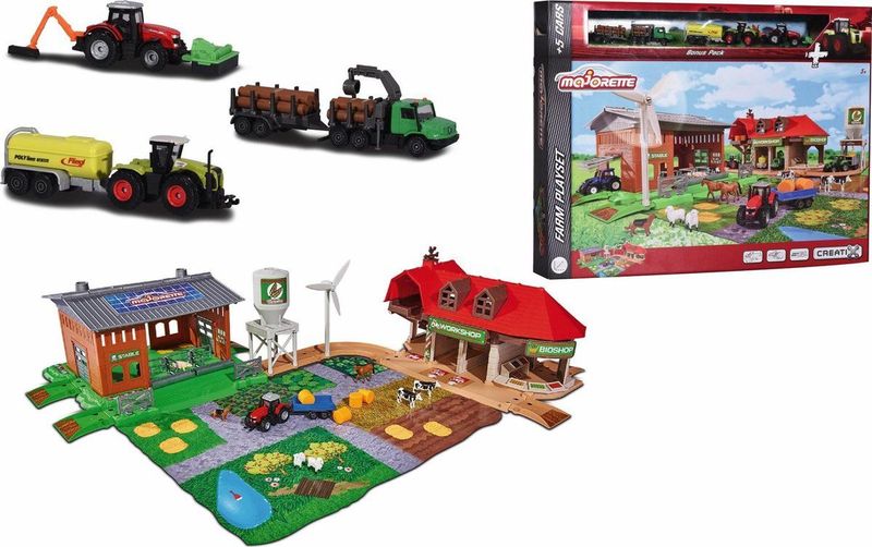 Majorette - Creatix - Boerderij - Speelset met 5 Voertuigen