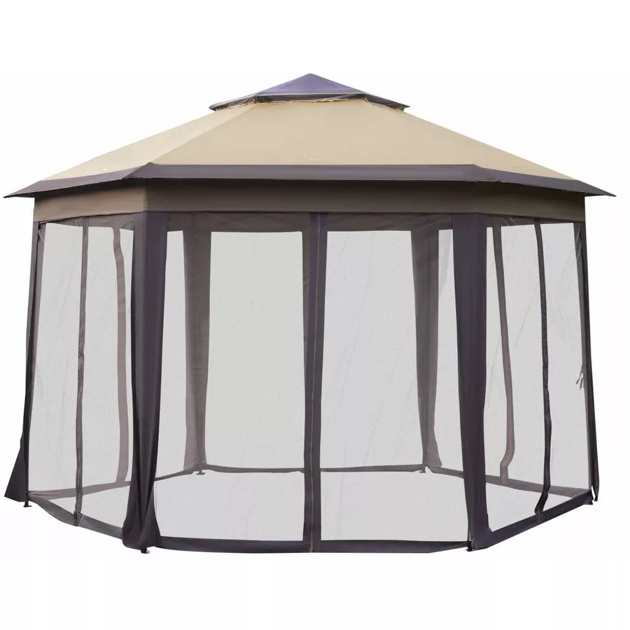Outsunny Faltpavillon mit Tragetasche beige