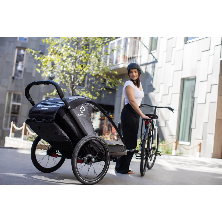 hamax Kinderfahrradanhänger Cocoon ONE Einsitzer greyblack