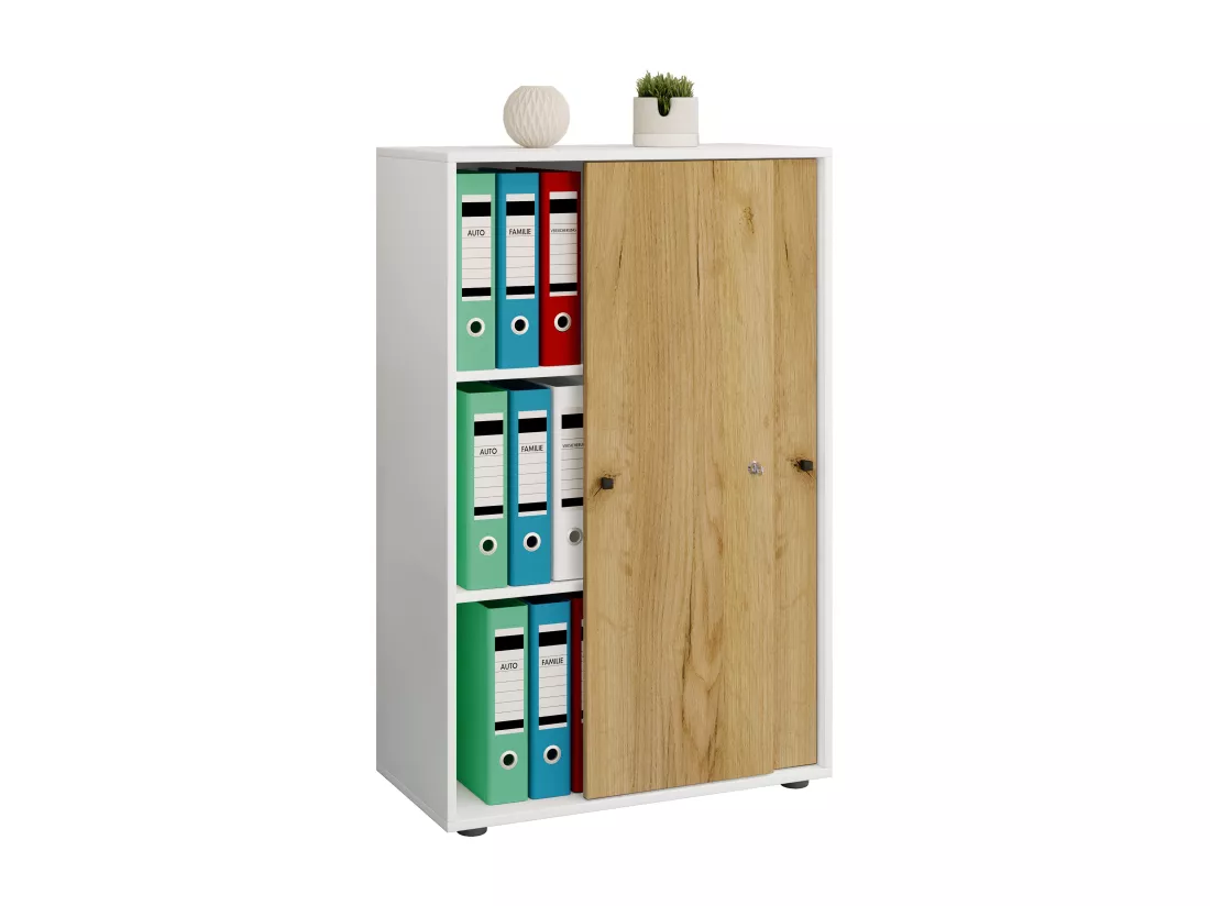 Armoire de bureau portes coulissantes Lona 3x