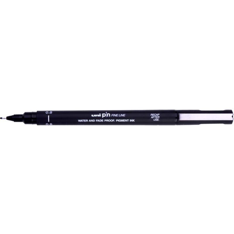 Feutre technique uniball pointes calibrees 0,8mm encre noir trace net et precis
