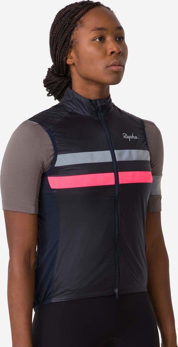 Brevet Insulated Gilet Dame Dark Navy/Hi-Vis Pink