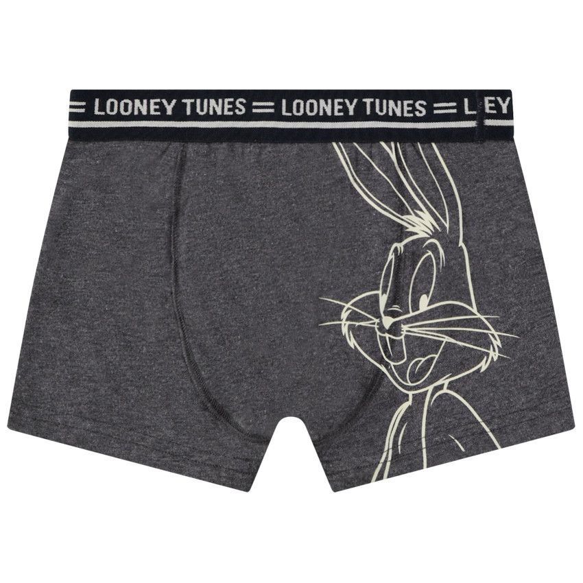 Lot de 3 boxers en jersey imprimé Bugs Bunny pour garçon - Gris foncé