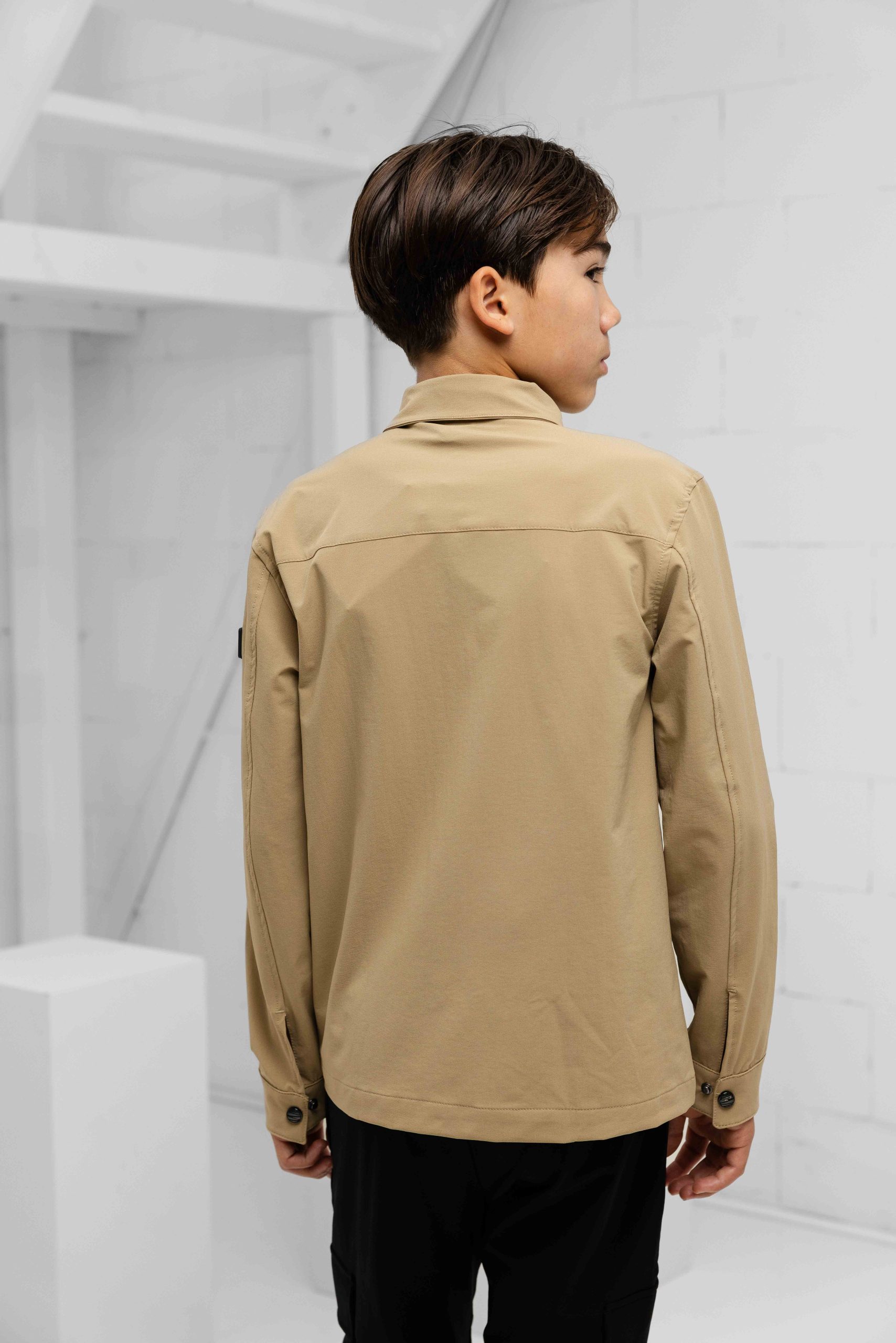 Malelions Ripstop Zip Overshirt Kids Bruin