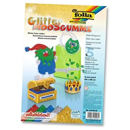 Folia Glitter-Moosgummi II Papier, sortiert