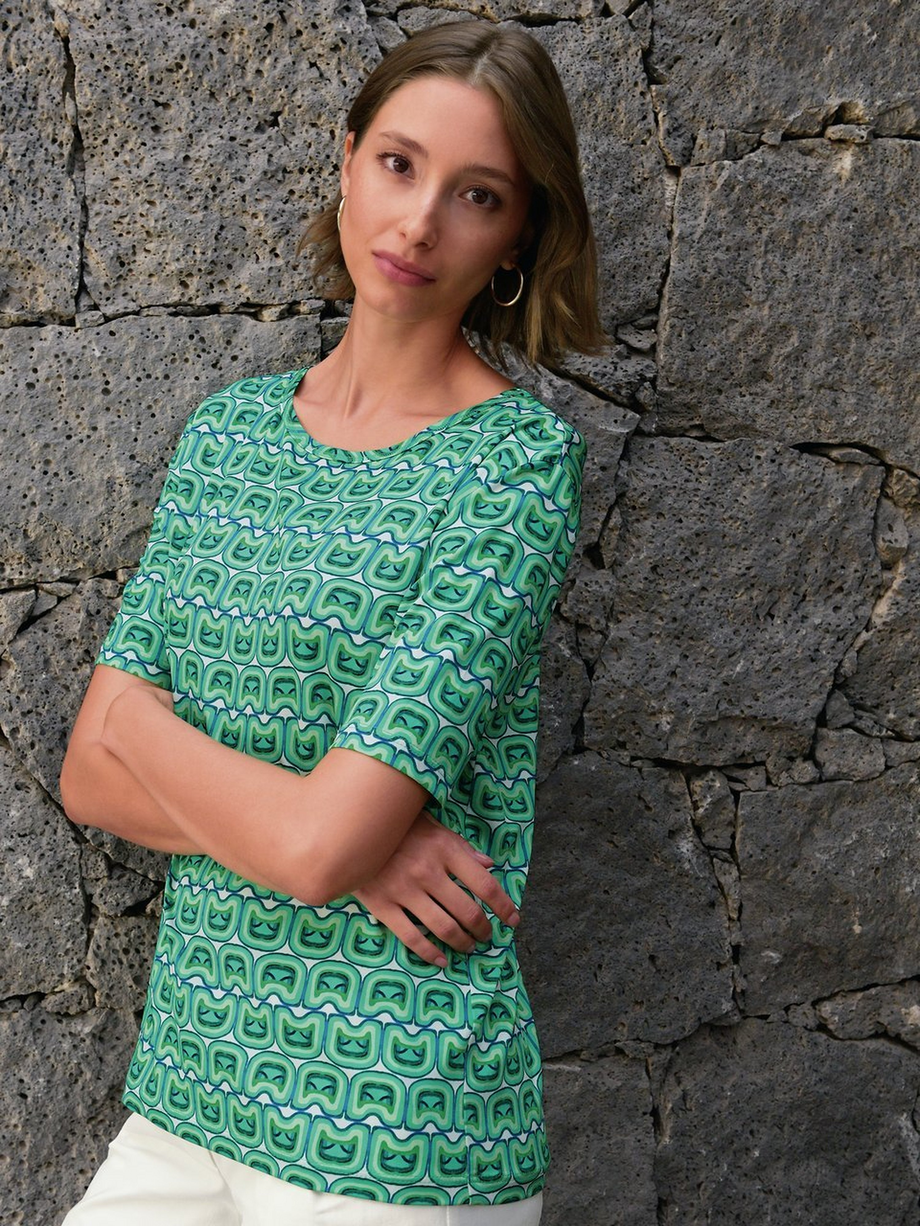 Rundhals-Shirt