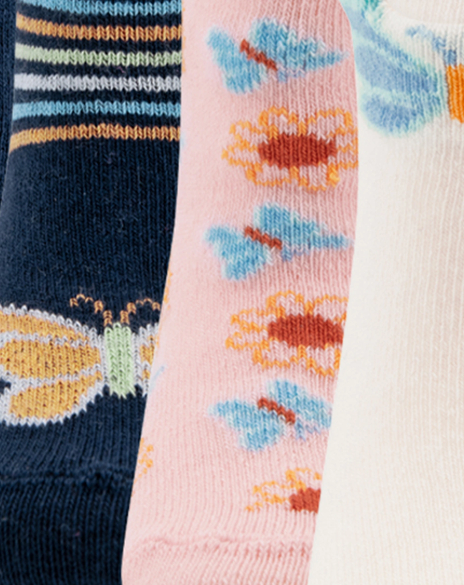 Socken SCHMETTERLINGE 6er Pack in rose/navy/latte