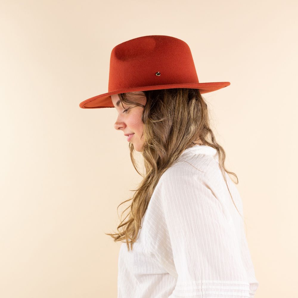 Moonrise hoed fedora Luna - rust
