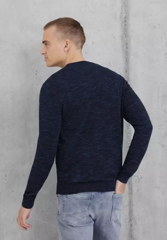 Basic Strickpullover - ink blue