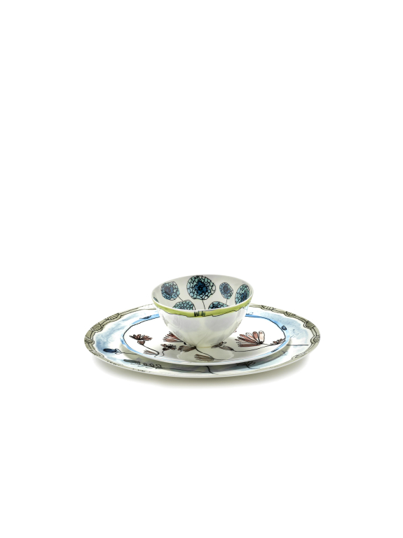 Serax Midnight Flowers by Marni Camelia Aubergine ontbijtbord Ø20