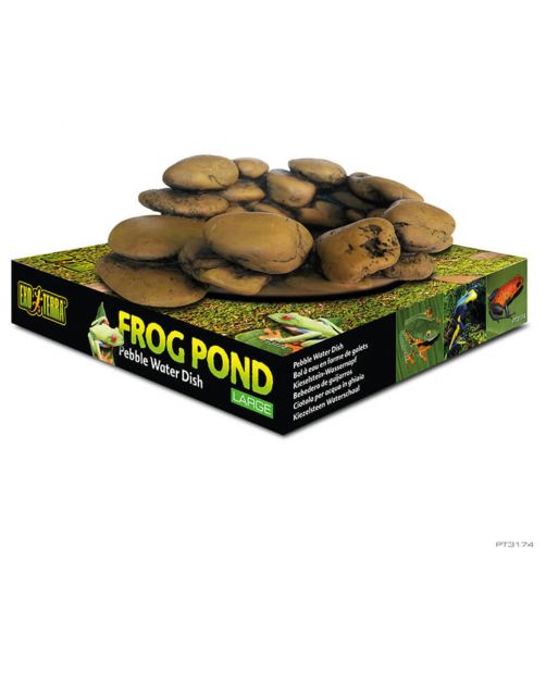 Exo Terra Frog Kiezelsteen Waterschaal - Drinkbak - 6x16.5x14.5 cm 110 ml Large