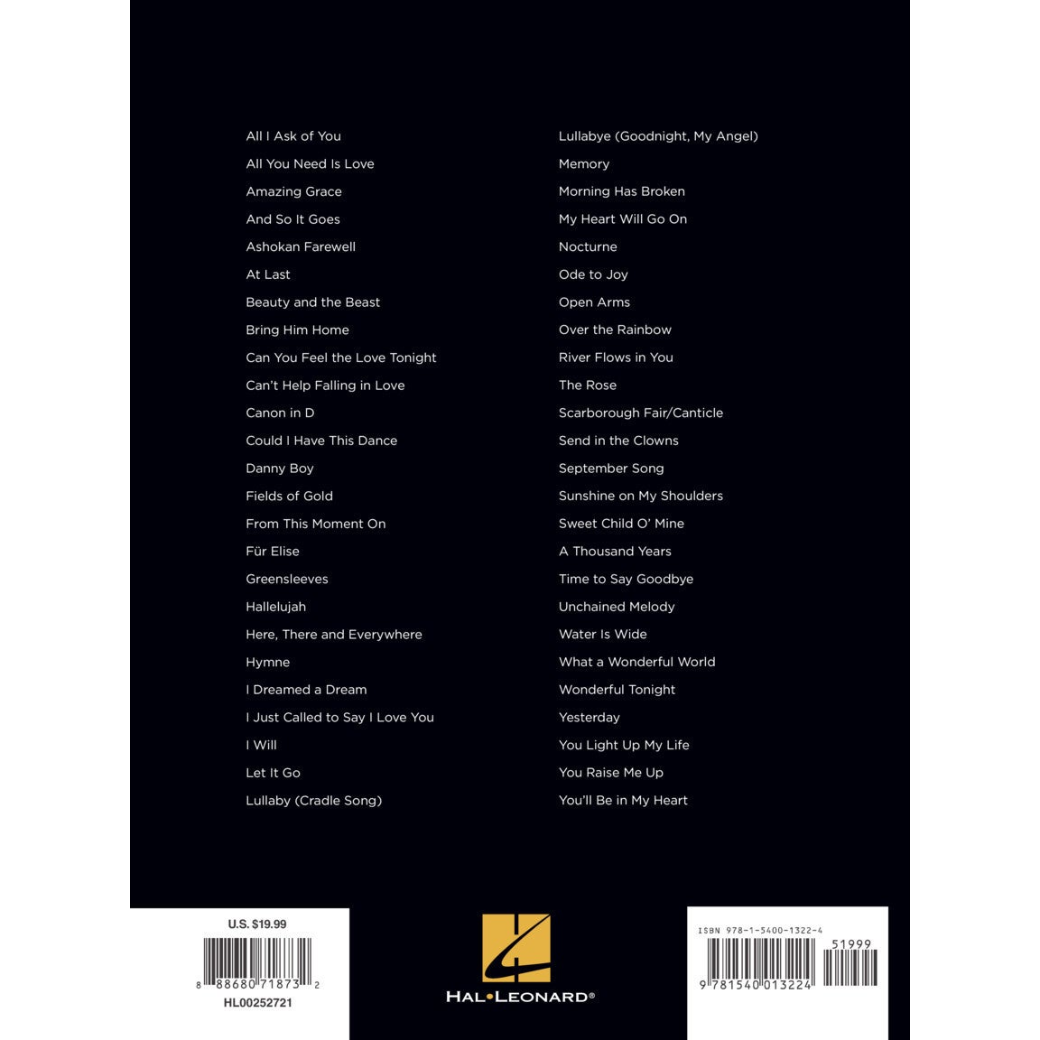 Hal Leonard First 50 Songs You Should Play on Harp songboek voor harp