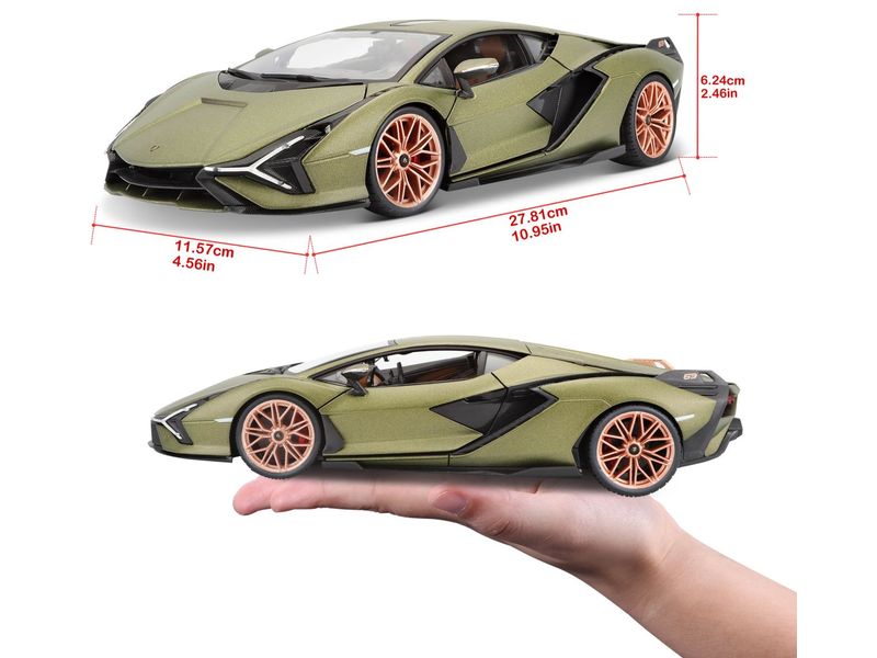 BBurago Lamborghini Sian FKP 37 Grün 1:18 Sammlermodell im Massstab 1:18