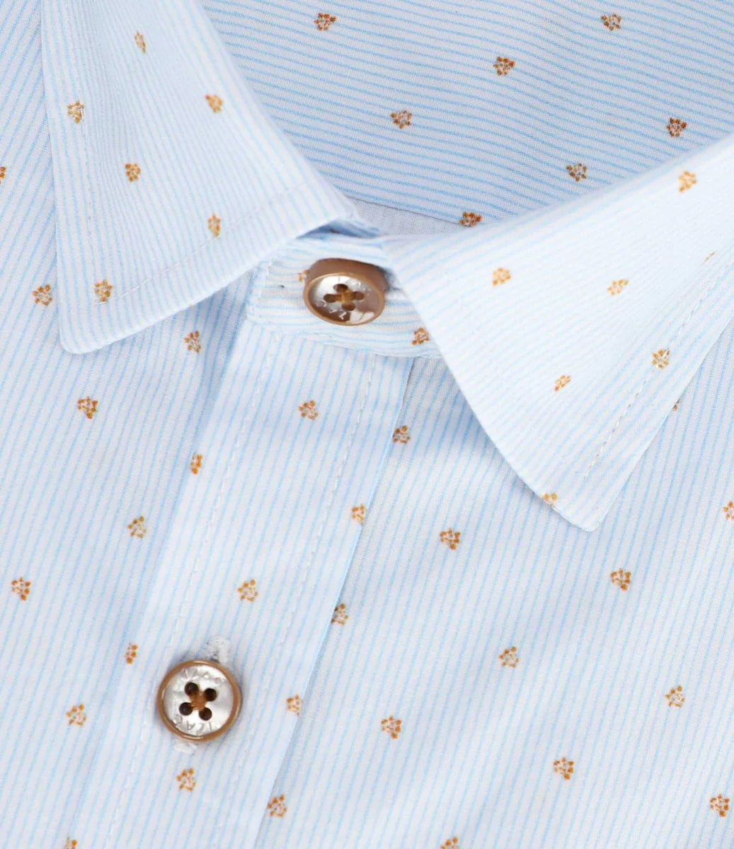 Chemise à coudières  blanc et camel JORGEBT