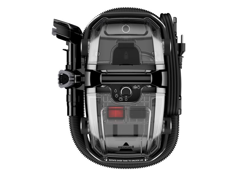 BISSELL Fleckenreiniger SpotClean HydroSteam Select Schwarz Polster- und Teppichreiniger