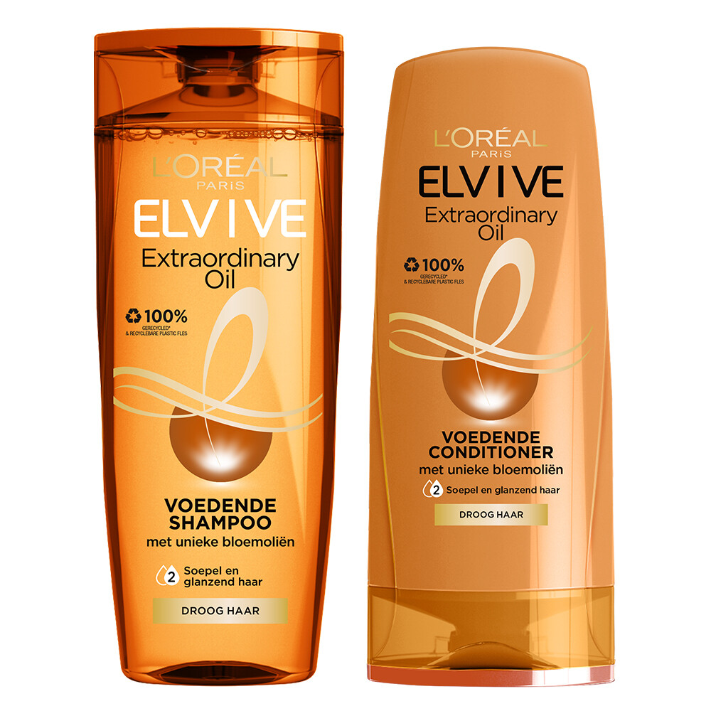 L'Oréal Elvive Extraordinary Oil - Shampoo 1x 250 ml & Conditioner 1x 200 ml - Pakket