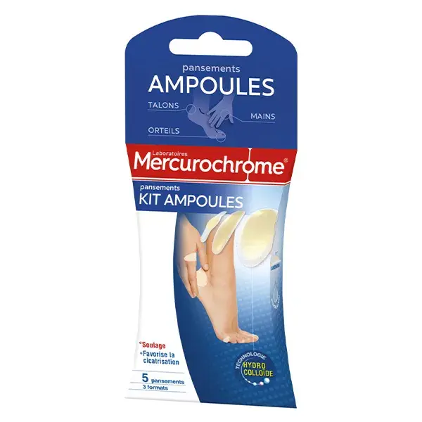 Mercurochrome Pansements Kit Ampoules 5 unités