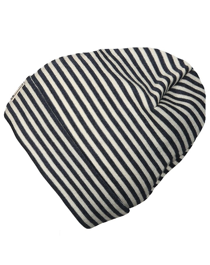 Mütze SCHLUPPER gestreift in marine/offwhite