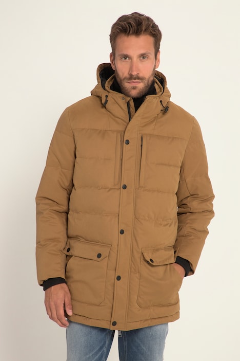 Stepp-Parka, Outdoor, Kapuze, 2-Wege-Zipper