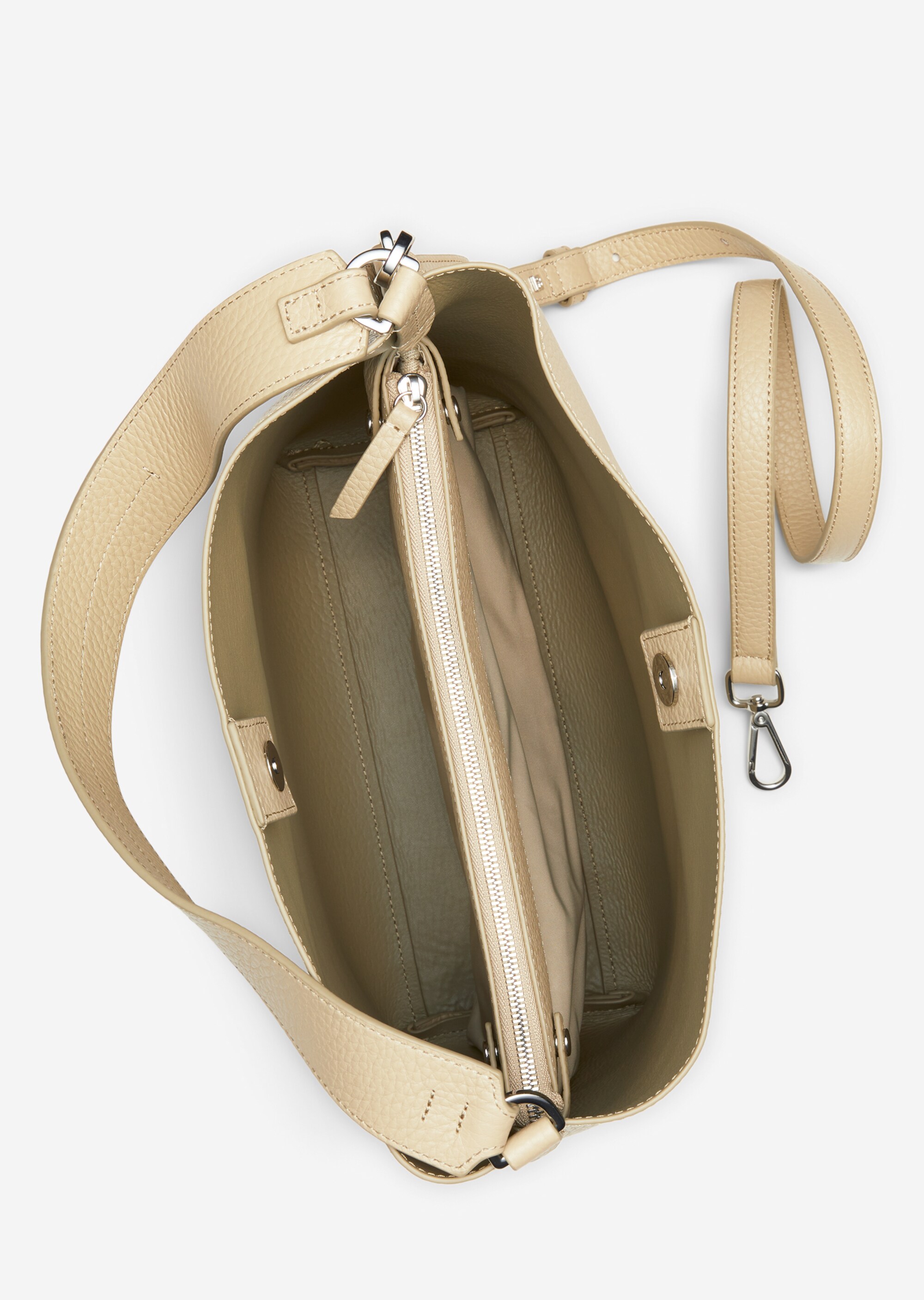Hobo Bag medium aus genarbtem Rindleder