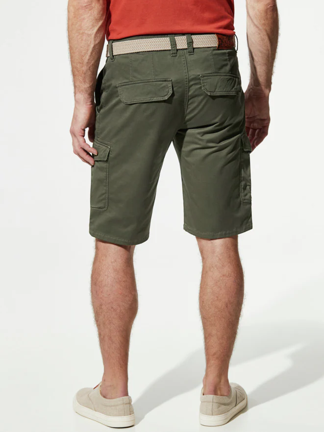 Extraglatt Gürtel Cargo-Bermudas