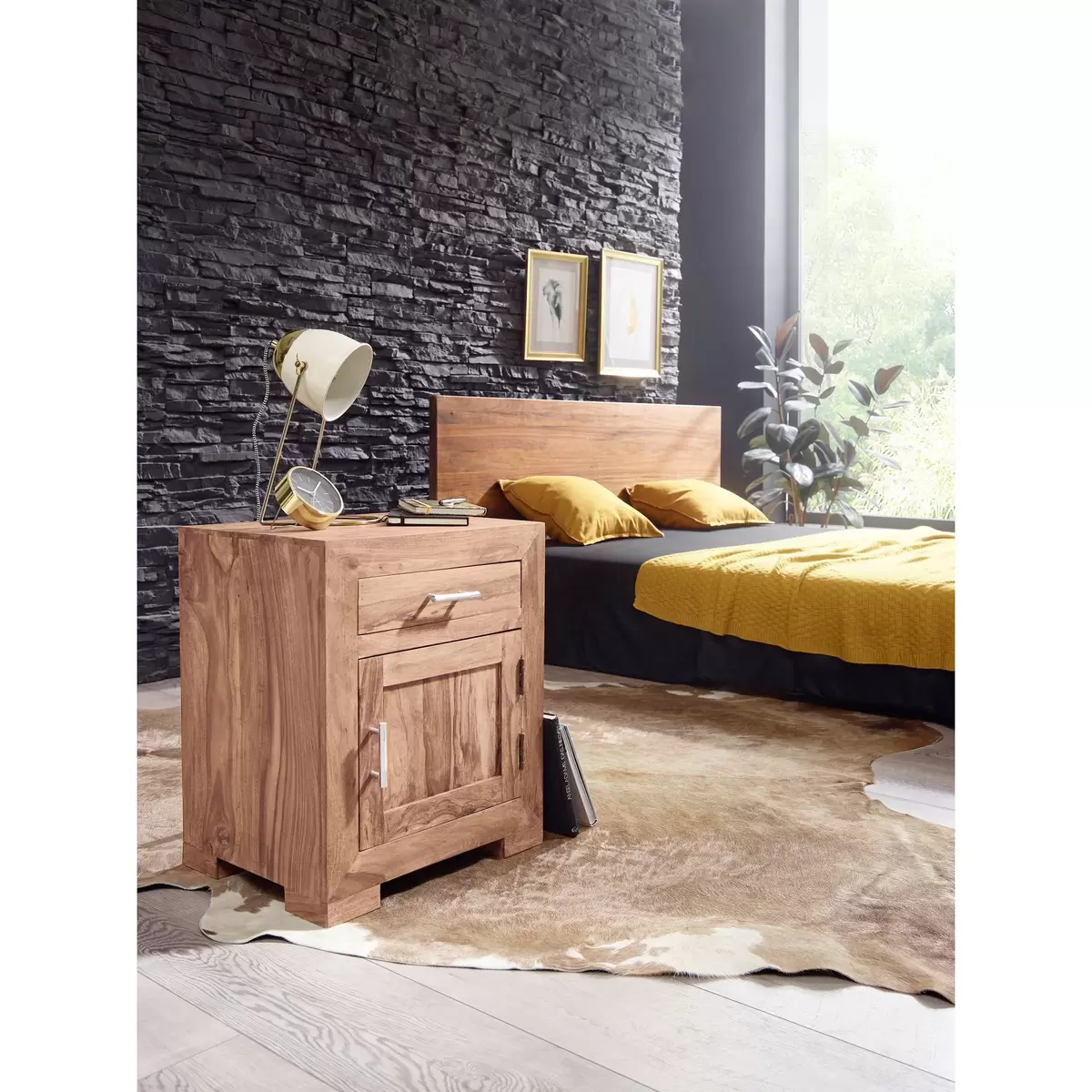 Nachttisch Calais braun,natur