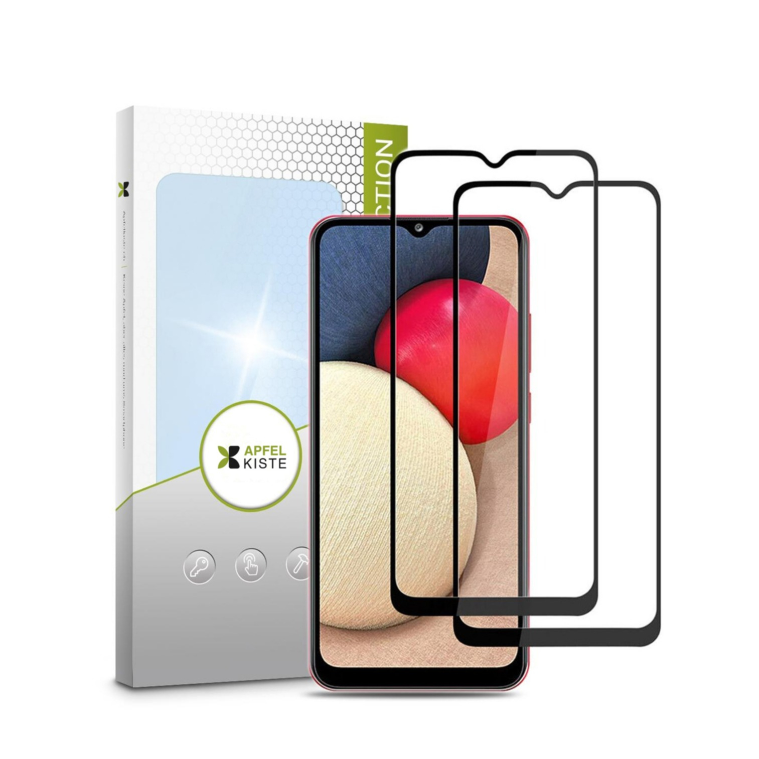 (2er Set) Samsung Galaxy A54 5G Panzer Glas Displayschutz Case Friendly